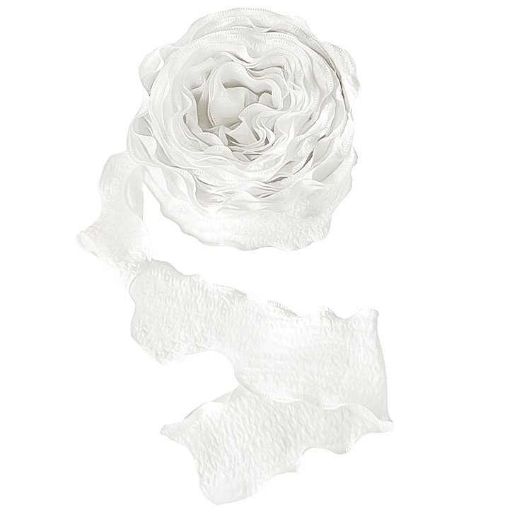 Лента тканевая, Нежная волна, Белый